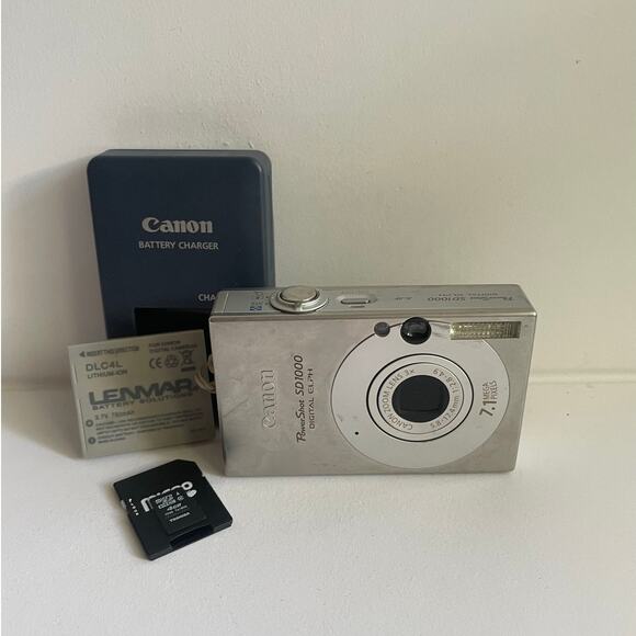 Canon Powershot SD1000 Vintage Digital Camera - Tested Works - Picture 1 of 7
